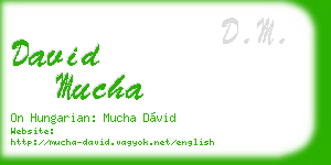 david mucha business card